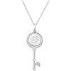 Collana Donna Con Ciondolo Chiave In Argento 925 - Lunghezza Regolabile 46-56 Cm, Gioiello Minimalista Ipoallergenico, Regalo Di Compleanno