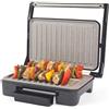Salter Marblestone Health Grill - Macchina per Panini Antiaderente, Senza Olio Necessario, Cerniera Galleggiante per Alimenti, Controllo Automatico della Temperatura, Vassoio Raccogligocce Removibile