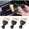 CGEAMDY 3Pc Set di Pennelli per Auto Detailing, Spazzola per Interni Auto a Setole Morbide, Set di Dettagli Automatici Professionali, Spolverare la Polvere per Auto Interni ed Esterni (Doppio Marrone)