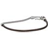 Caï Women Bracciale da donna SNAKE in argento 925 rodiato e pelle con zirconi bianchi 20 cm - C1616B/90/03/20