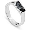 Uno de 50 UNOde50 Anello in lega di metallo placcato in argento Sterling con cristallo sfaccettato grigio.