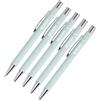 Westcott Penna a sfera PRIMESOFT 5 pezzi mint | Penna a sfera premium in alluminio | Inchiostro blu indelebile | Spessore tratto XB 1,4 mm | E-745003 00