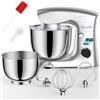 Facelle Impastatrice Planetaria Offerta 1500W, Facelle 5,5L & 4,5L Robot da Cucina Multifunzione, 10+P Impastatrice a Spirale Professionale con Gancio per Impastare, Frusta Piatta, Frusta, Bassa Rumorosità