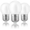 Hellum Lampadine di filamenti a LED base E27, 3 pezzi, 4,5W lampadina filamento LED sfera goccia, bianco caldo 2700K vintage lampada, opaco 209211
