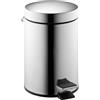 Relaxdays Pattumiera Bagno a Pedale, Cestino da 3 L, Cesto Interno Rimovibile, con Coperchio, in Acciaio Inox, Argento