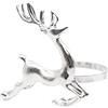 TRIXES 8 portatovaglioli di Natale con renna - set argento - ornamento decorativo - Natale festività pranzo - accessorio - set natalizio