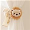 Viojrlly 2 Pezzi Clip tensore Corda per Tende, Cartone Animato Leone Clip per Tende, Leone Tenda tenditore, Leone Tenda Gancio e Loop per la Decorazione della Camera dei Bambini (Leone)