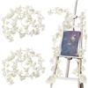 HNLMZ Ghirlanda di Vite Fiori di Ciliegio Artificiali,2 Pezzi 180cm Fiori di Ciliegio Artificiali,135 Fiori Ghirlanda di Fiori di Ciliegio per la Decor Della Festa Nuziale Nel Giardino di Casa(Bianco)