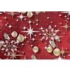 1KDreams Set 4 Tovagliette Americana Natale. Design Raffinato e Moderno. Stelle Oro su sfondo Rosso. Shabby Chic in Chiave Moderna. Made in Italy. (Rosso Stelle, Set 4-30x45 cm)