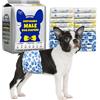 Dono Pannolini Cani Maschi, 20 Pezzi, Pannolini per Cani Maschi per Incontinenza, Indicatore di Bagnatura, Super Assorbenti, a Prova di Perdite, Minzione Eccitante, Calore,XS,S,M,L