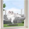 Focenat Amaca per Gatti da Finestra Pieghevole, 30 x 60 cm Amaca Gatto Finestra con Ventosa Forte Tappetino Reversibile, Amaca Gatto Finestra Cucce per Gatti, Trespolo Sdraio per Gattini, fino a 25kg