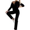 Daikascbny Tuta Donna Elegante Manica Lunga Da Lavoro Completi Donna Maglia E Pantaloncini Set Due Pezzi Collo Rotondo Leggera Caldo Completo Casual Palestra Senza Cappuccio Tuta Sportivo Donna