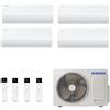 Samsung Climatizzatore Samsung Cebu S2 Quadri Split 9000+9000+9000+12000 R-32 Wi-Fi A+++ AJ080TXJ4KG 9+9+9+12