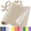 Sgooyir Vinile Termoadesivo per Tessuti, Vinile Adesivo per T-Shirt Beige