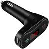iSpchen Lettore Mp3 per auto 2.1A Caricabatteria da auto Caricabatteria da auto Bluetooth Dual USB Ricarica accendisigari per auto,nero