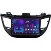 ECico Android 13 Autoradio Navigatore Car Radio per Hyundai Tucson 2015-2018 GPS Navigation 9 Pollice Touch Screen Stereo con Wireless Carplay Bluetooth AM/FM Controllo del Volante ( Size : 4 Core wifi 2G+3