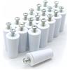 DOJA Barcelona DOJA Barcellona | Fermi per Tapparelle | Confezione da 20 | Ferma Tapparelle Bianco | Fermi di Arresto | 60 mm | PVC | Fermi per Tapparelle Avvolgibili | Accessori Pezzi di Ricambio per Avvolgibile