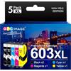 GPC Image 603XL Cartucce Compatibili per Epson 603 XL per Expression Home XP-2100 XP-2150 XP-2105 XP-3100 XP-3105 XP-4100 XP-4105 Workforce WF-2810 WF-2820 WF-2830 WF-2850 (5-Pack)