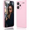 DESSEN Cover per Xiaomi Redmi Note 13 Pro Plus 5G (Pro+) - Liquido Silicone Custodia con Fodera Microfibra Antigraffio Morbida TPU Antishock Protettiva Case Sottile e Flessibile Cover, Rosa