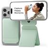 MOFT Treppiede Smartphone per iPhone Serie 16/15/14/13, Universale Invisibile Treppiede Supporto per Telefono con 3 Modalità per Self-Vlogging, Sfogliare, Macrofotografia, Videochiamata, Piperita
