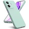Oududianzi - Cover Compatibile con Oppo A40 4G/Oppo A40M/Oppo A60 5G [Cover in Silicone Liquido] [Interno in Microfibra] Gomma Gel di Silicone Liquida Antiurto Custodia Oppo A40 - Menta