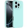 Captor Cover iPhone 16 Pro Custodia Colorata in Silicone Liquido, Antiurto, Bordo Rialzato per Schermo e Protezione Fotocamera, Morbida Con Microfibra Interna per iPhone 16 Pro Cover (Verde Menta)