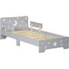 ZONEKIZ Letto per Bambini 3-6 Anni con Pannelli di MDF e Truciolato