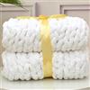 MHUQIA Coperta in Lana Lavorata A Maglia Grossa 100x100cm, Coperta Lana Grossa Intrecciata, Coperta A Maglia Calda, Coperta per La Casa, Ideale Come Decorazione per La Casa