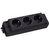 EVOLINE Schulte Multipresa EVOLINE Express 3 X Schuko, gst18, 1 pezzi, nero, 159103000100