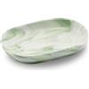 YoHyien Portasapone Ceramica, Antiscivolo Portasaponetta in Marmo, Portasapone da Lavandino, Porta Saponetta Solida da Bagno, Piattino Porta Sapone per Doccia e Cucina (Verde)