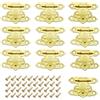 OTOTEC 10 barrette decorative con fibbia dorate, piccole cerniere per scatole, antiche, ganci di bloccaggio per cassette di legno, cassetti, portagioie fai da te con viti
