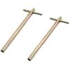 Sobeta 1Pc/2Pcs Chiave triangolare dell'ascensore Chiave speciale della porta dell'elevatore Lunga 100mm/ 200mm/ 300mm /500mm Chiave triangolare dedicata all'ascensore (Color : 200MM, Size : 2pcs)