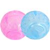 KYEQATY Palla di Criceto Trasparente Nano Croscate Esercitano Palline da Corsa Gerbil Giocattoli 2 Pc per Animali Domestici