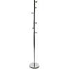 VERSA Ruan Appendiabiti da Terra in Stile Minimalista, Attaccapanni da Terra per Ingresso, con 6 Ganci o appendini per Abiti, Misure (A x L x l) 174 x 28 x 28 cm, Metallo, Colore Argento