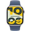 Apple Watch Series 10 GPS + Cellular 46mm Alluminio argento Cinturino Sport denim S/M | nuovo |