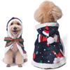 WLICCHS Vestito natalizio per cani, abbigliamento natalizio per cani, articolo di Natale per animali domestici, felpa con cappuccio Natale, costume da gatto, cappotto con cappuccio per cuccioli di taglia