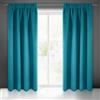 Eurofirany LOGAN Tenda Oscurante Extra Lunga - 1 Unità, Rod Pocket, Fettuccia Arricciatenda, Blocco della Luce, Oscuramento della Stanza, Camera da Letto, Soggiorno, 135x270 cm, Verde Acqua