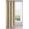 Eurofirany LOGAN Tenda Oscurante Extra Lunga - 1 Unità, Occhielli, Blocco della Luce, Oscuramento della Stanza, Camera da Letto, Soggiorno, 135x250 cm, Beige