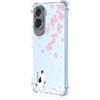 BORYA Cover per Honor 90 Lite 5G, Transparent Morbida Silicone TPU Bumper Custodia, Ultra Sottile Antiurto Setoso Semplice Elegante Pattern Case, Pensando Cat