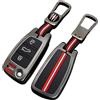 Happyit Custodia Guscio Portachiavi Cover Compatibile con Audi A1 A3 A4 A5 Q7 A6 C5 C6 3 Pulsanti