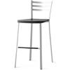 Connubia PRONTA CONSEGNA - Connubia Sgabello Ace CB1329 con struttura in acciaio satinato e seduta in multistrato faggio tortora da h. 92 cm - IN PROMOZIONE CON VOUCHER