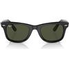 Ray-Ban Occhiali da Sole RB2140 135831 Wayfarer Nero/Verde G-15 Unisex