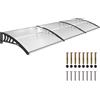 Outsunny Tenda da Sole Curva con Viti e Bulloni Inclusi, in Policarbonato, PP e Alluminio, 122x89x24 cm|Aosom
