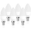 Sigmaled lighting - Lampadina LED E14 6W (equivalente 50W) - 550 lumen - Luce naturale 4000K - Attacco piccolo - Lampada LED C37 CANDELA - 6 PEZZI