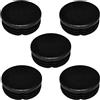 cyclingcolors 5x Tappi Terminale Rotondi a Lamelle Plastica Copriforo Nero Mobilia Piede Tubi Sedie Tavoli (Ø48mm)