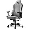 Sharkoon Skiller SGS40 - Sedia da gaming, con rivestimento in tessuto traspirante, larga, colore: Nero/Grigio