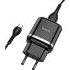 HOCO CARICABATTERIE DA CASA ORIGINALE N3 USB QC 18W CAVO MICROUSB BLACK PER MODELLI A MARCHIO SAMSUNG