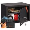 Brihard Family Cassaforte con Chiave e Borsa Ignifuga - Cassaforte da Armadio di Sicurezza da 20L (25x35x25 cm) con Ripiano Rimovibile - Ideale per Documenti A4, Gioielli, Contanti e Documenti