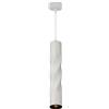 OPTONICA Lampada sospensione led cilindrica colore bianco cavo 1 metro attacco gu10/mr16