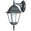 FAN EUROPE Lanterna parete da esterno alluminio nero attacco e27 ip44 diffusore in vetro